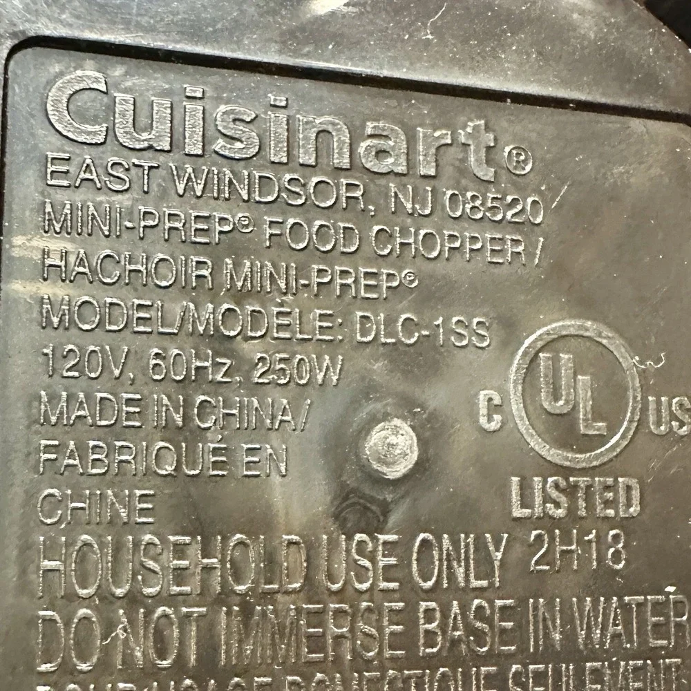 Cuisinart Mini Prep DLC-1SS Food Processor Black & Stainless 2.5 Cup TESTED